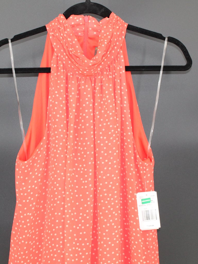 Taylor Sleeveless Halter Neck Polka Dot Dress Nwt Sz 12 Midi — image 2 of 8